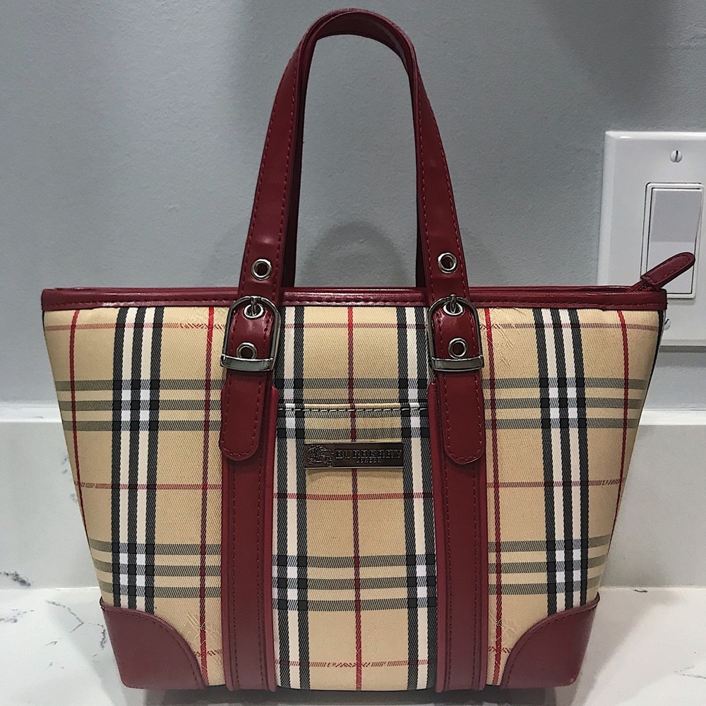 Burberry Haymarket Pattern Handbag